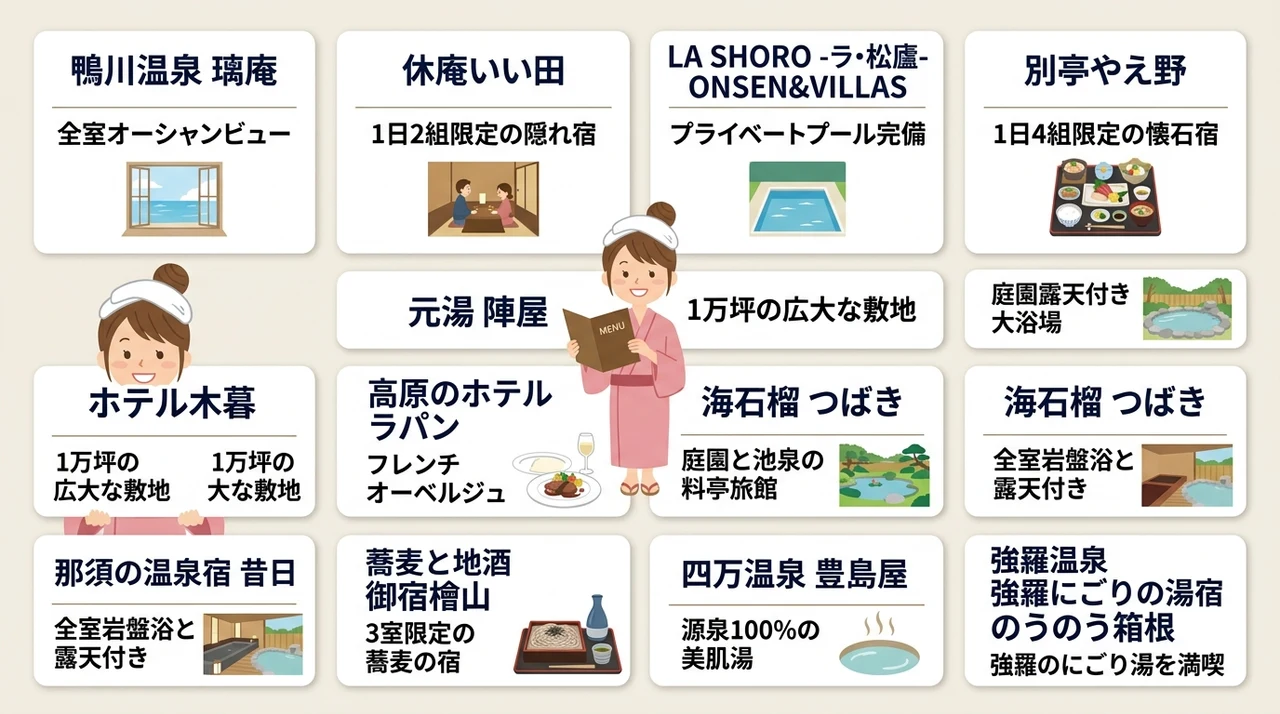 関東の部屋食＆露天風呂付き客室が叶うおすすめ宿12選