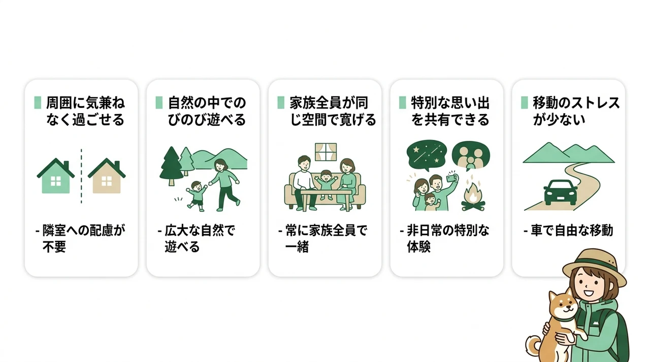 愛犬同伴コテージで実感する5つの大きなメリット