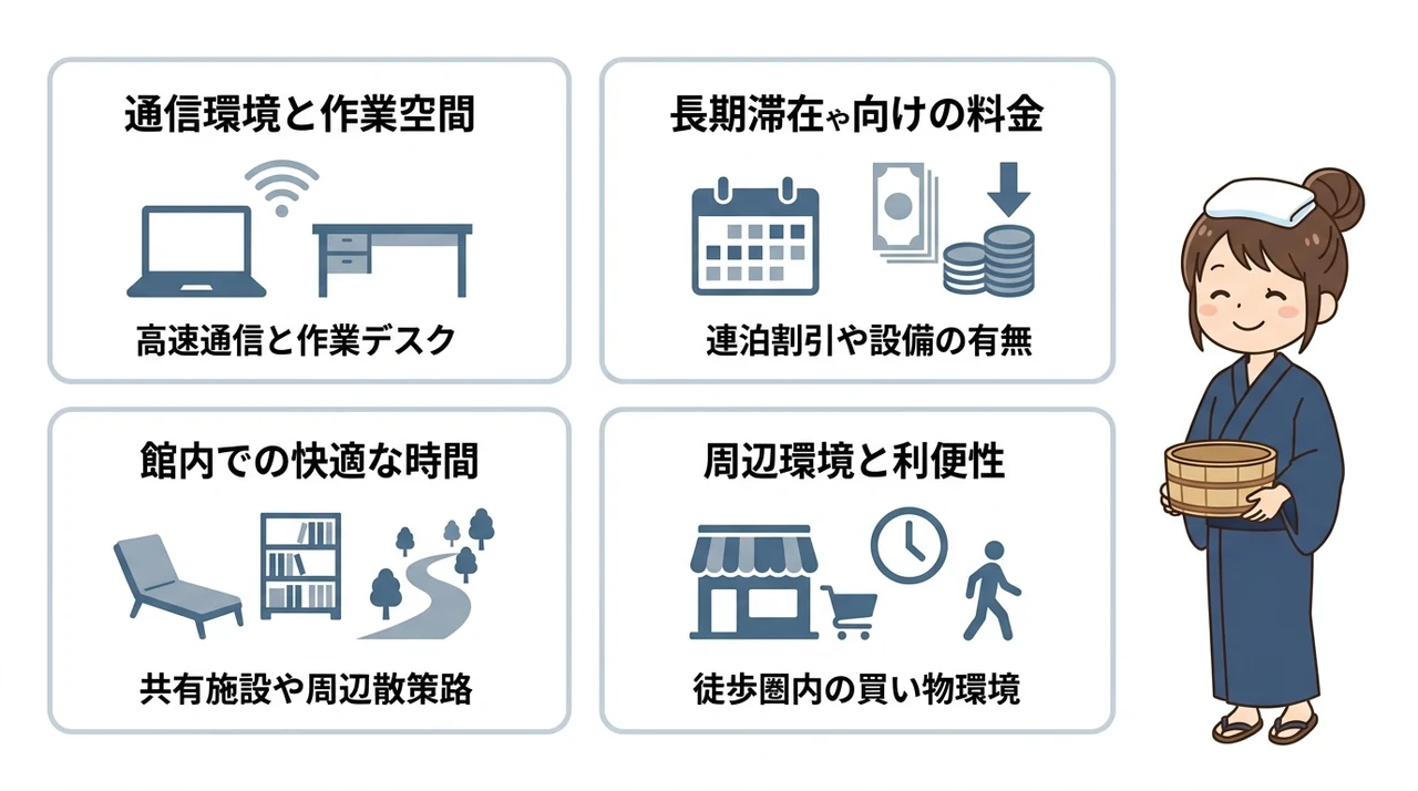 ワーケーションや長期滞在に最適な宿の条件