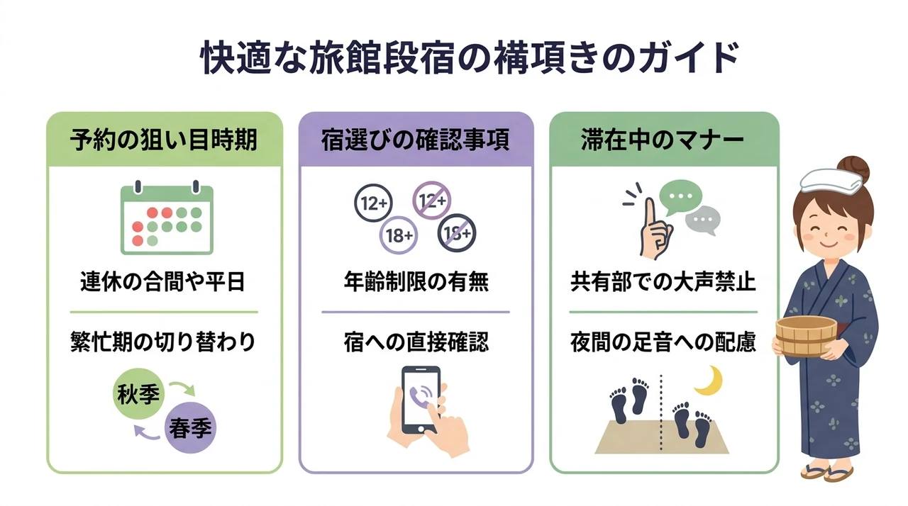 静かな温泉宿での注意点と混雑回避のコツ