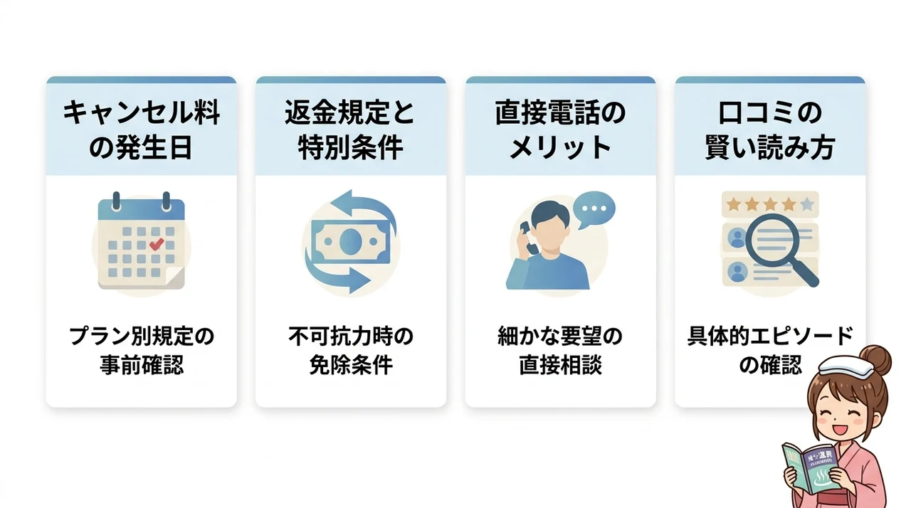 予約前に必ず確認したいキャンセル規定とリスク回避