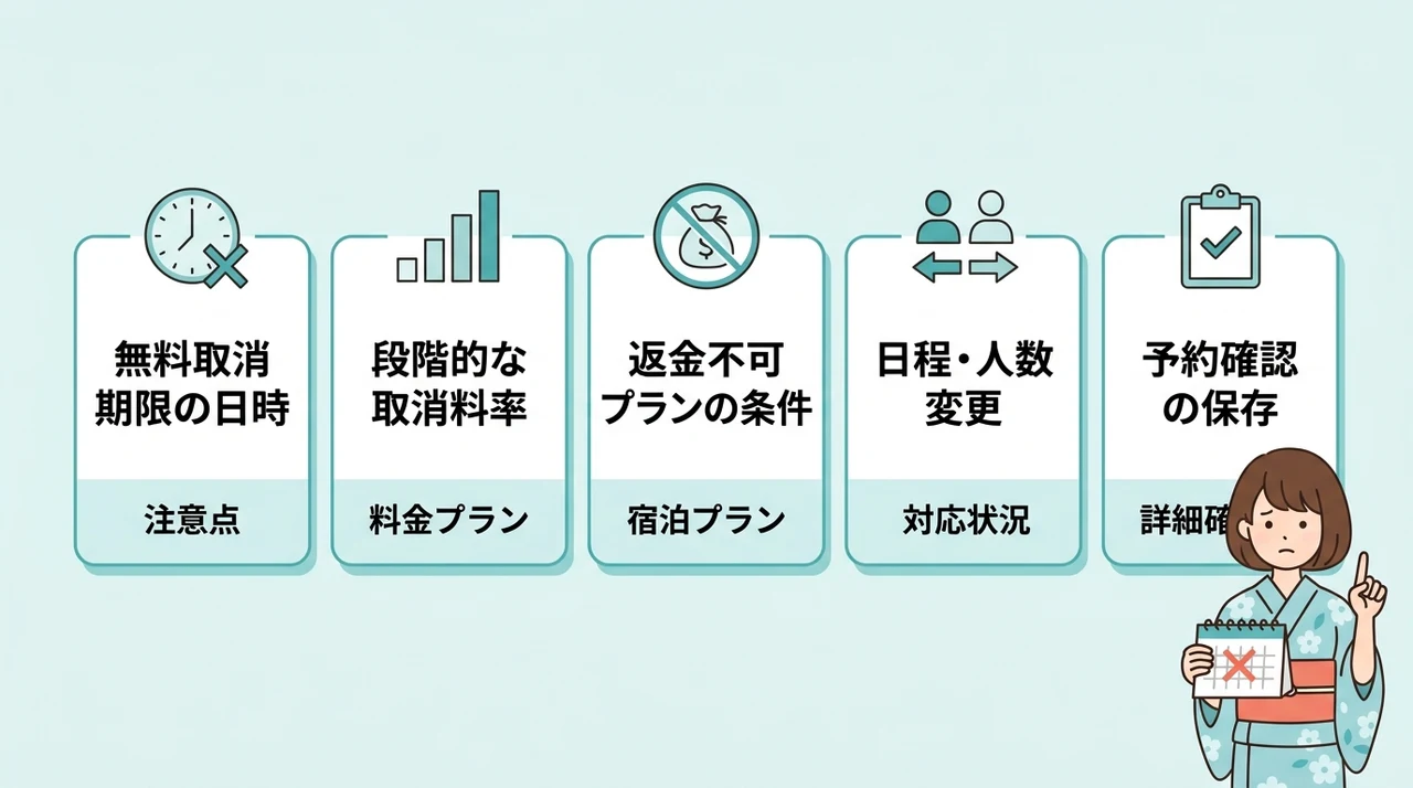 予約前に必ず確認したいキャンセル規定の注意点一覧