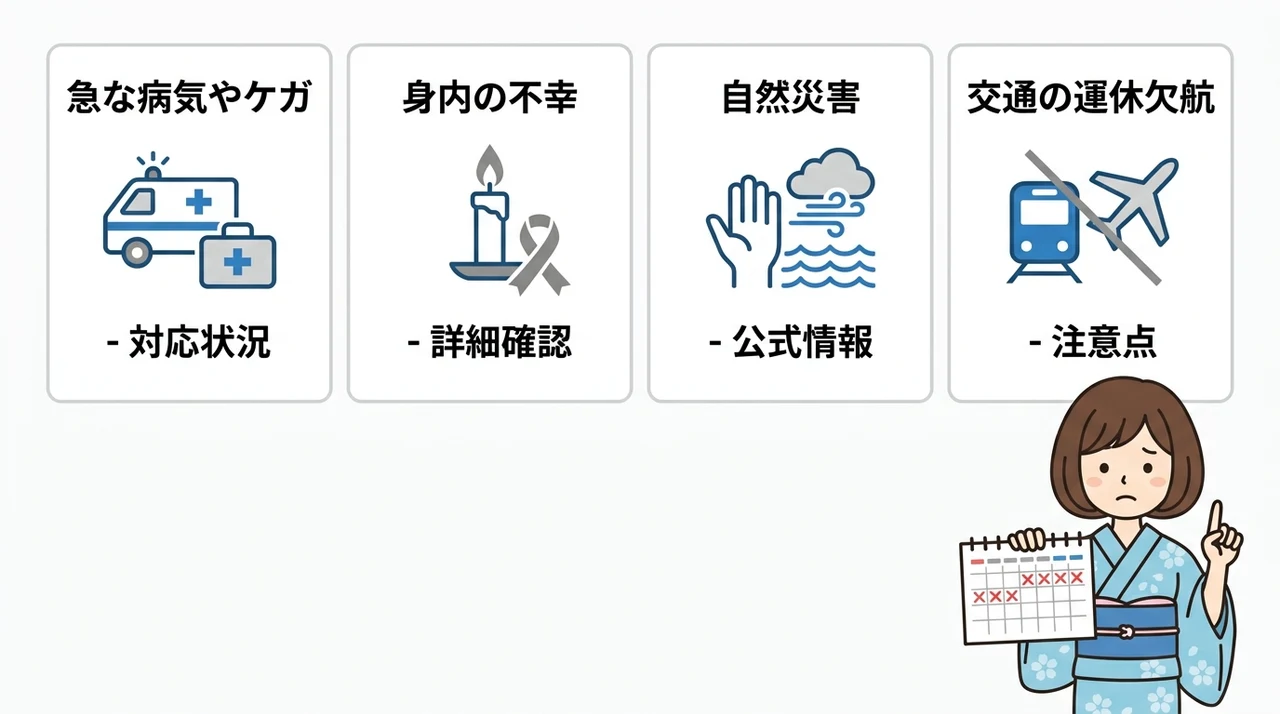 ケース別で見るキャンセル料を回避するための具体的対処法