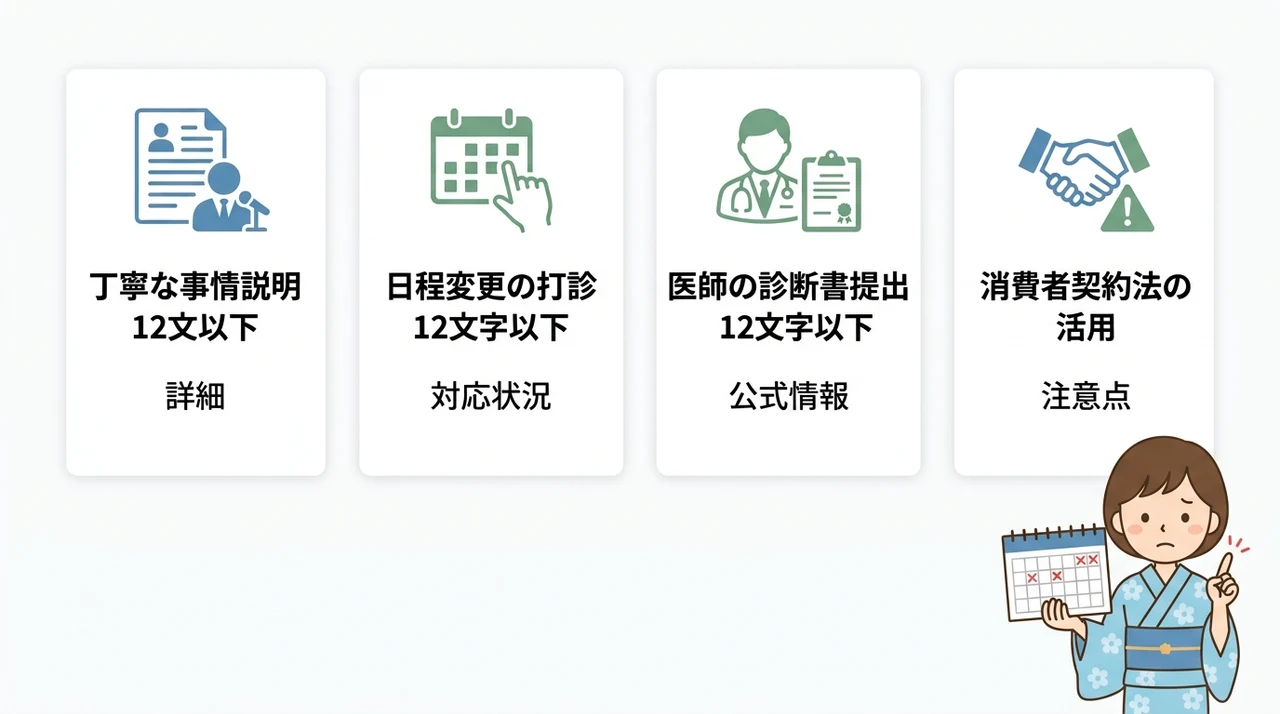 キャンセル規定に納得できない時の穏便な交渉術と文例