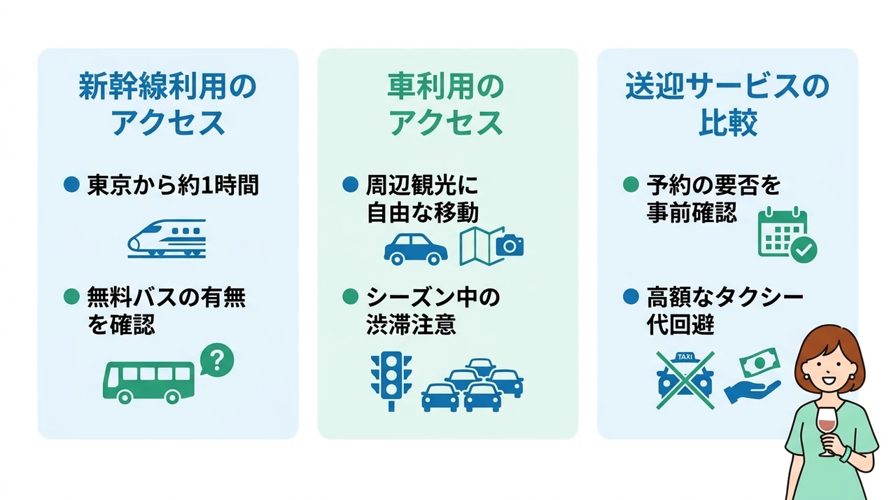 新幹線・車別に比較するアクセス利便性