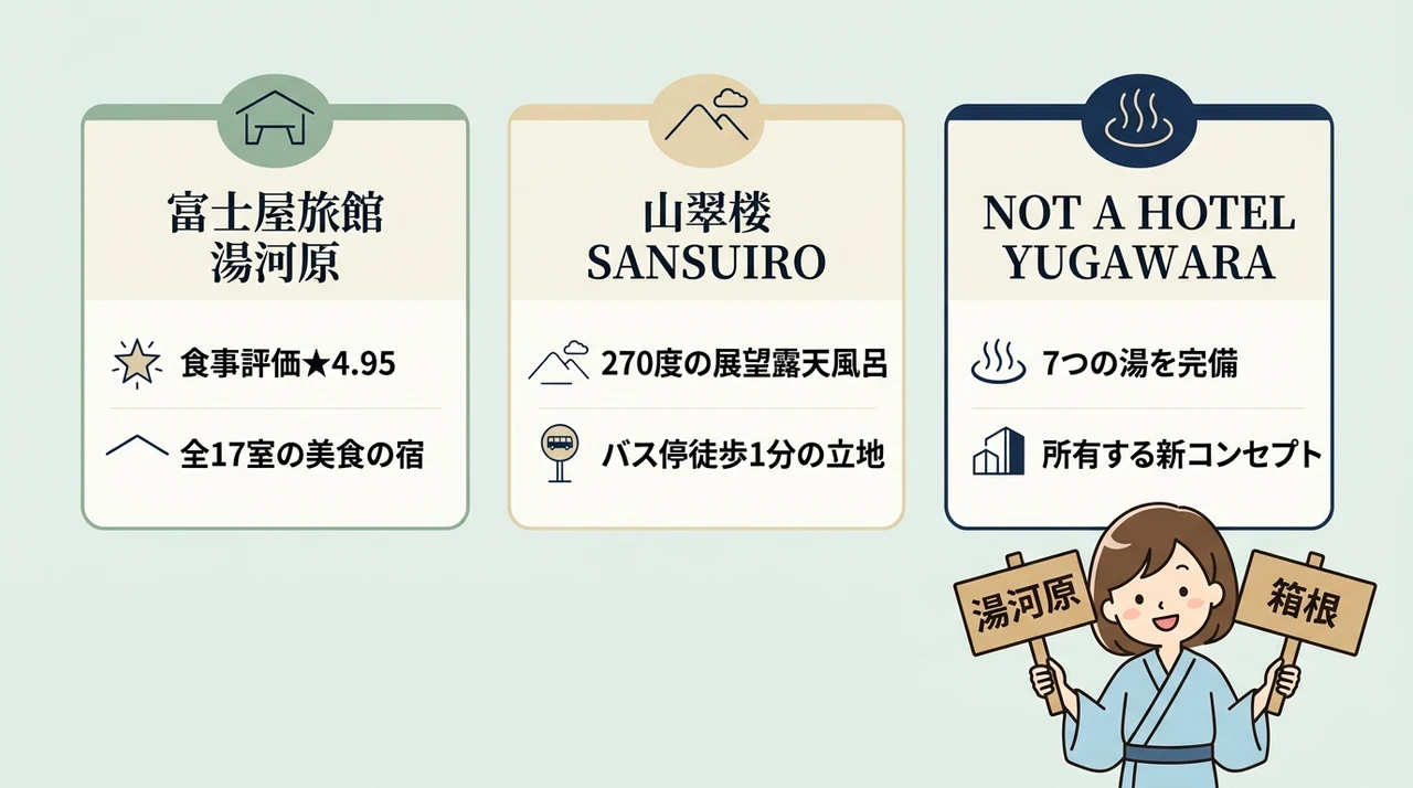 湯河原でおすすめの宿3選|静かに過ごす大人の隠れ家