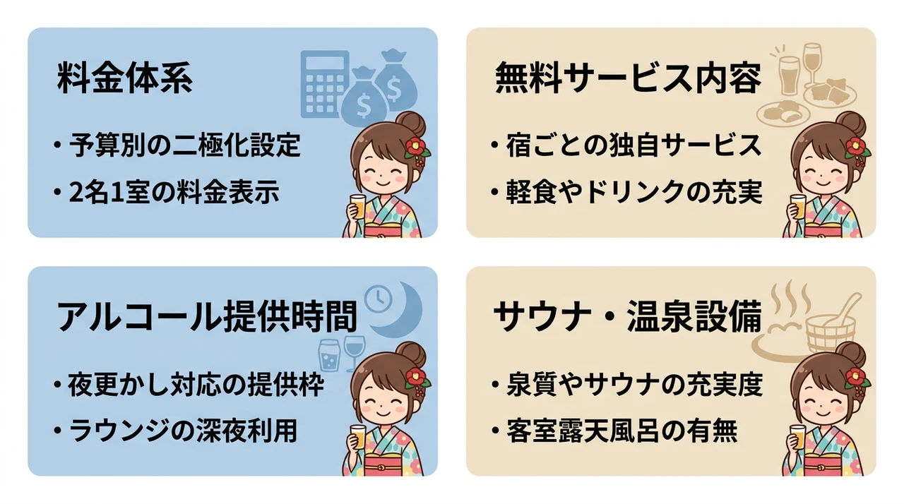 コスパで選ぶ湯河原温泉オールインクルーシブ宿の比較