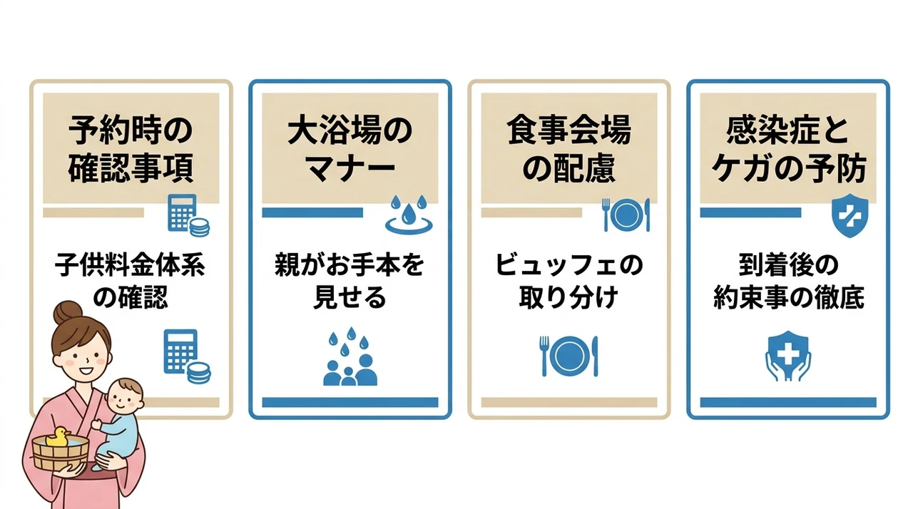 子連れ温泉旅行で後悔しないための注意点と対策