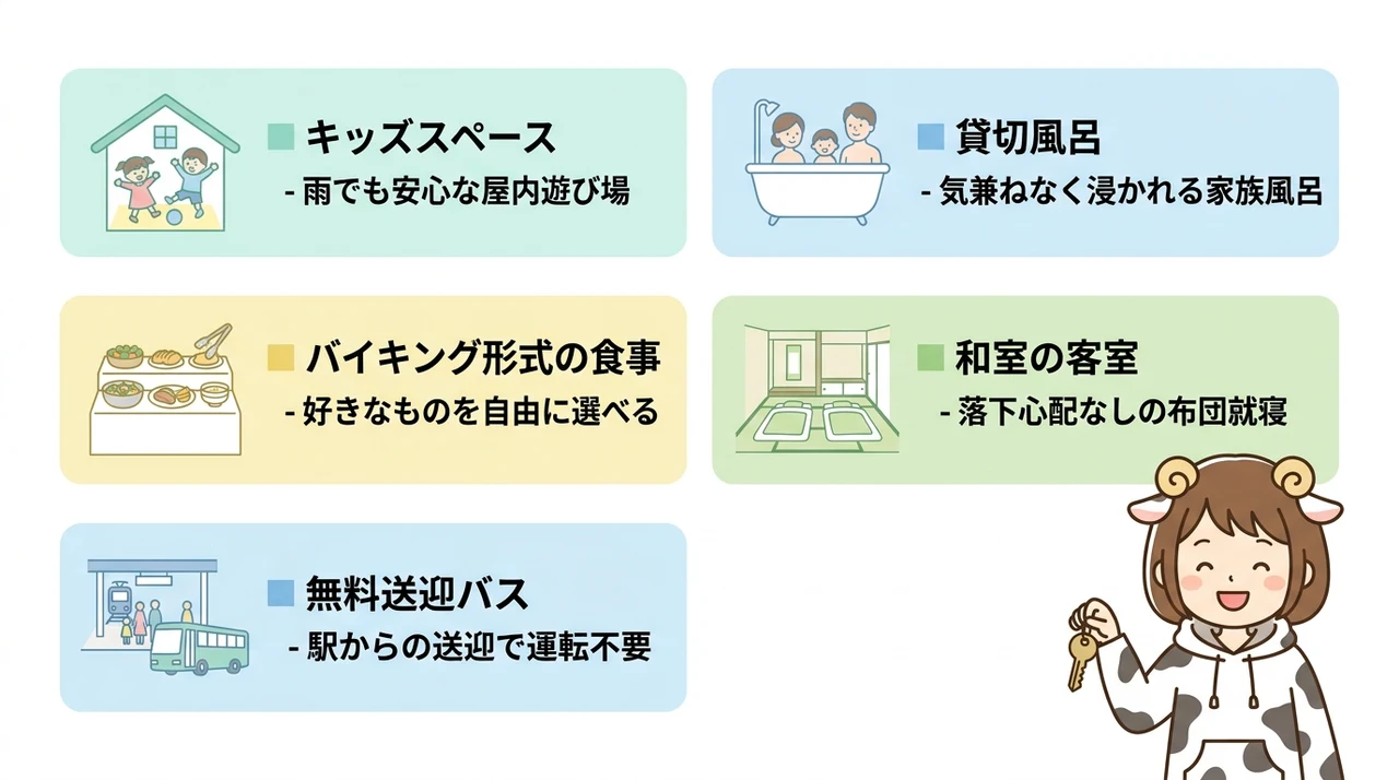 子連れ家族に嬉しい周辺ホテルの設備