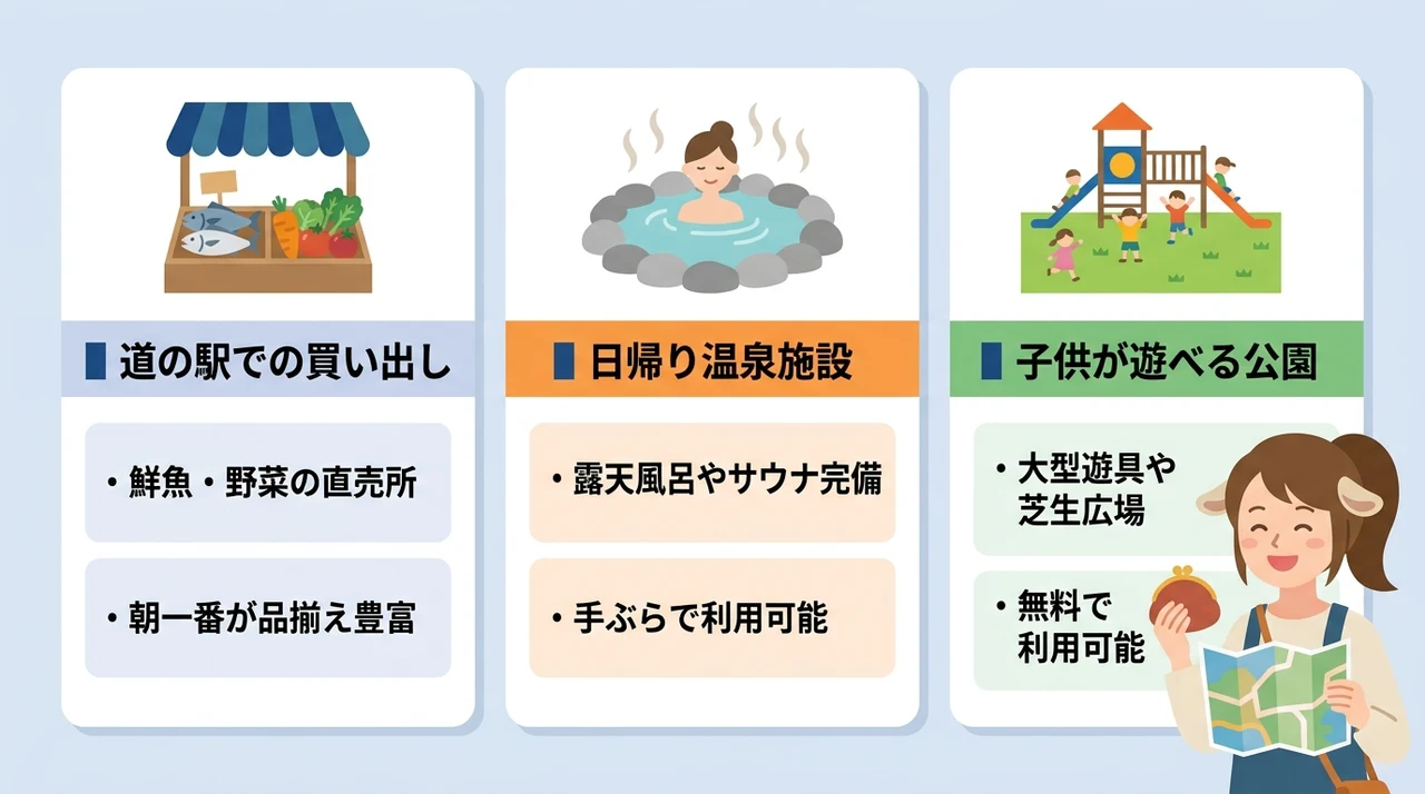 宿泊前後に立ち寄りたい周辺スポット
