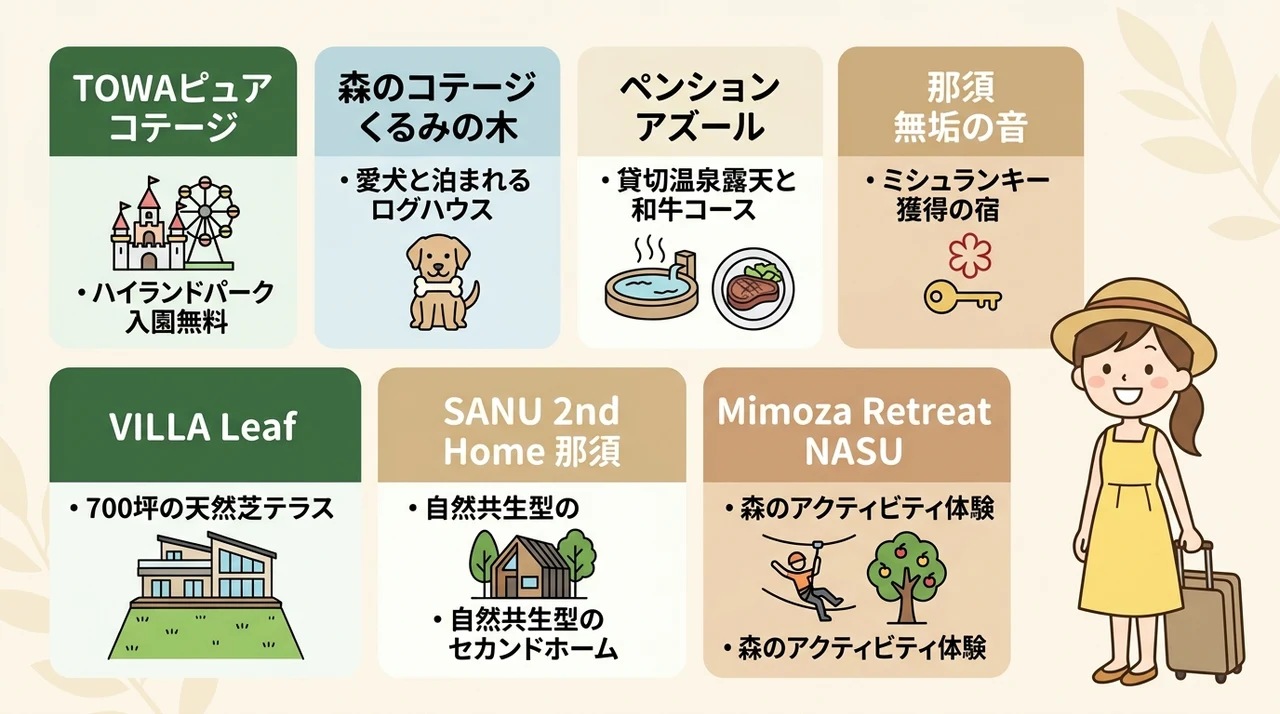 那須ハイランドパーク周辺ホテル・コテージおすすめ7選