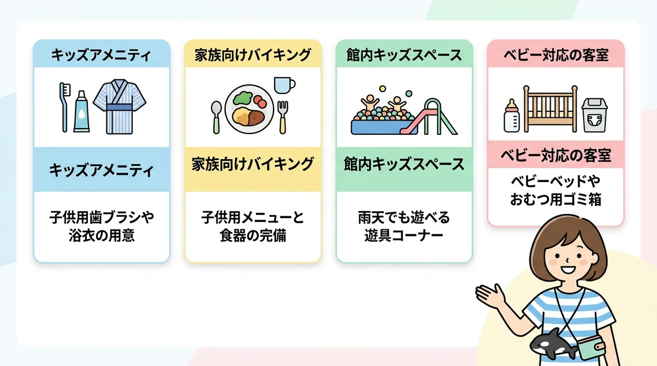 子連れファミリーに嬉しい設備とサービス