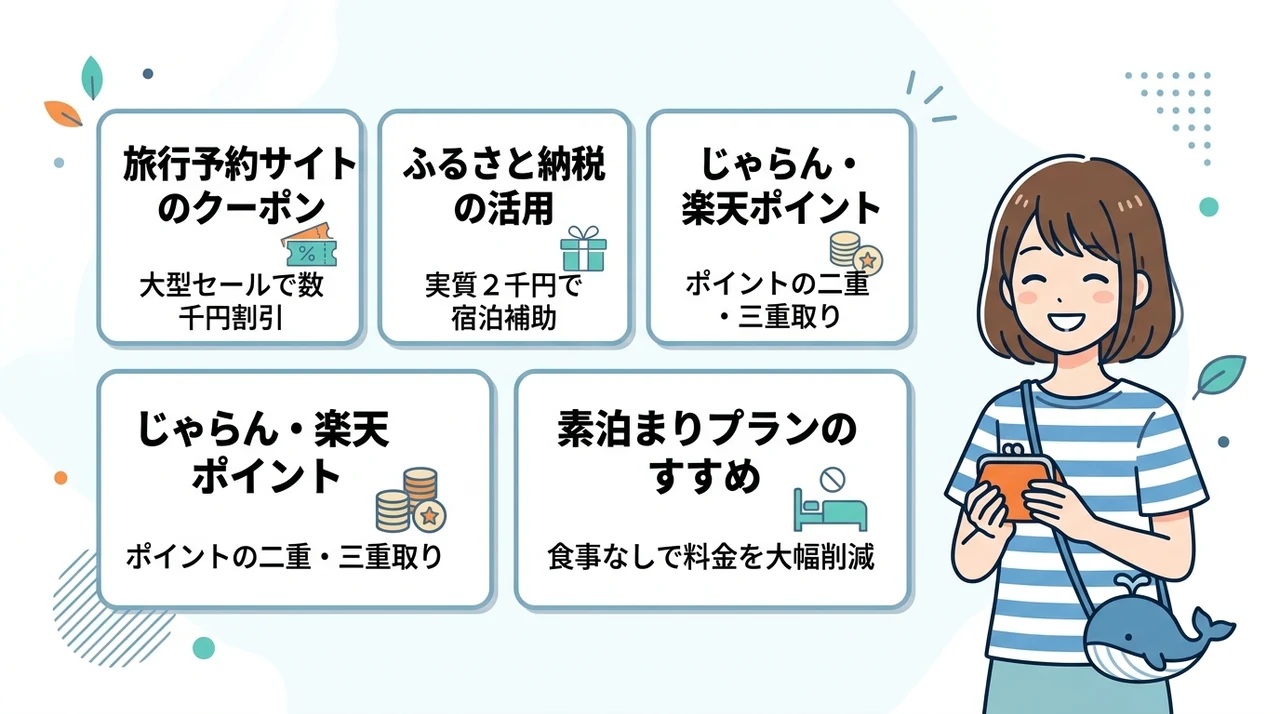 宿泊費をさらにお得にする割引・支援制度