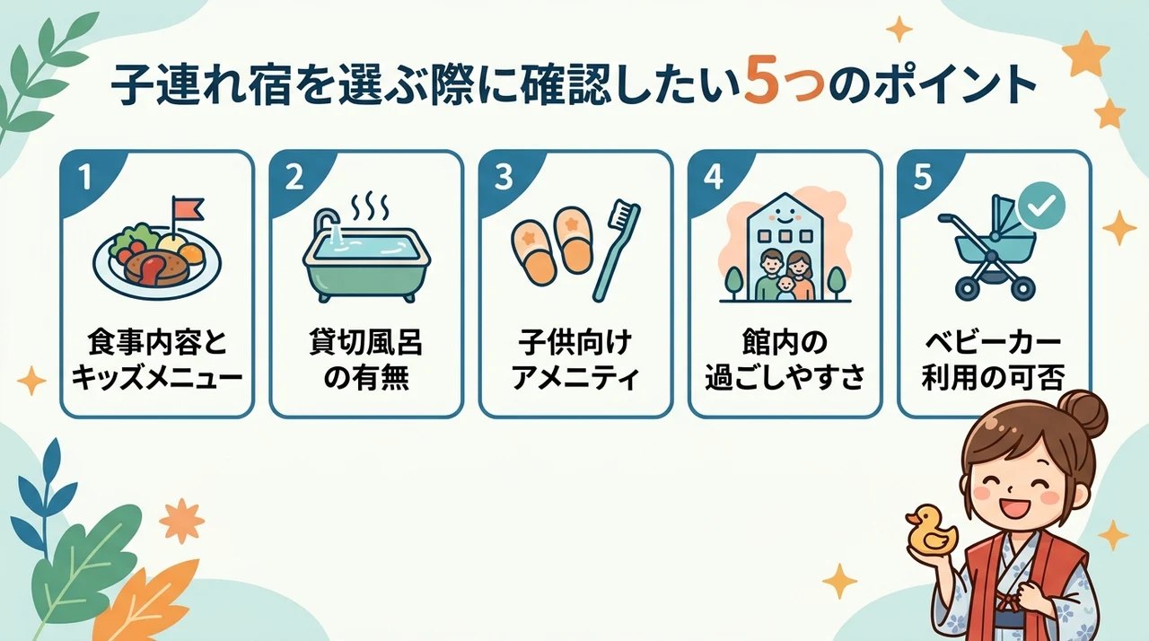 子連れ宿を選ぶ際に確認したい5つのポイント