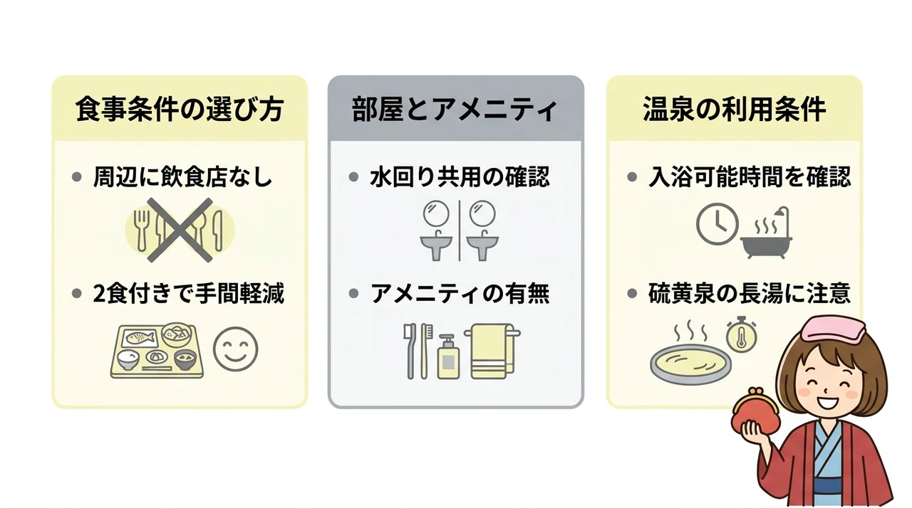 万座温泉の安い宿を予約する前に確認すべきポイント