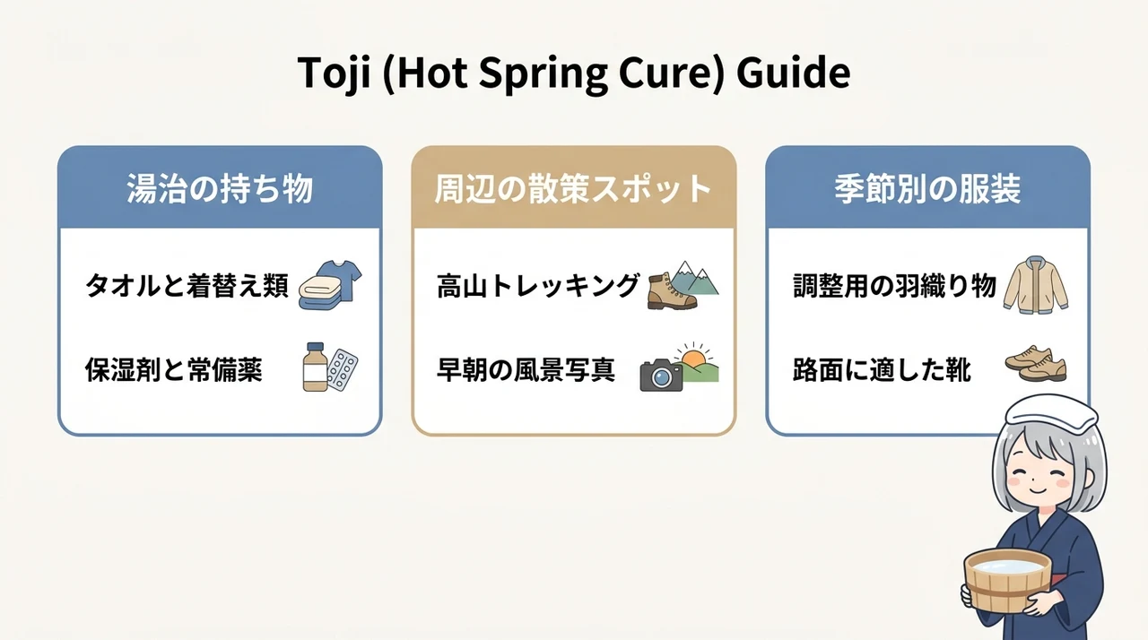 湯治滞在を快適にする持ち物と過ごし方