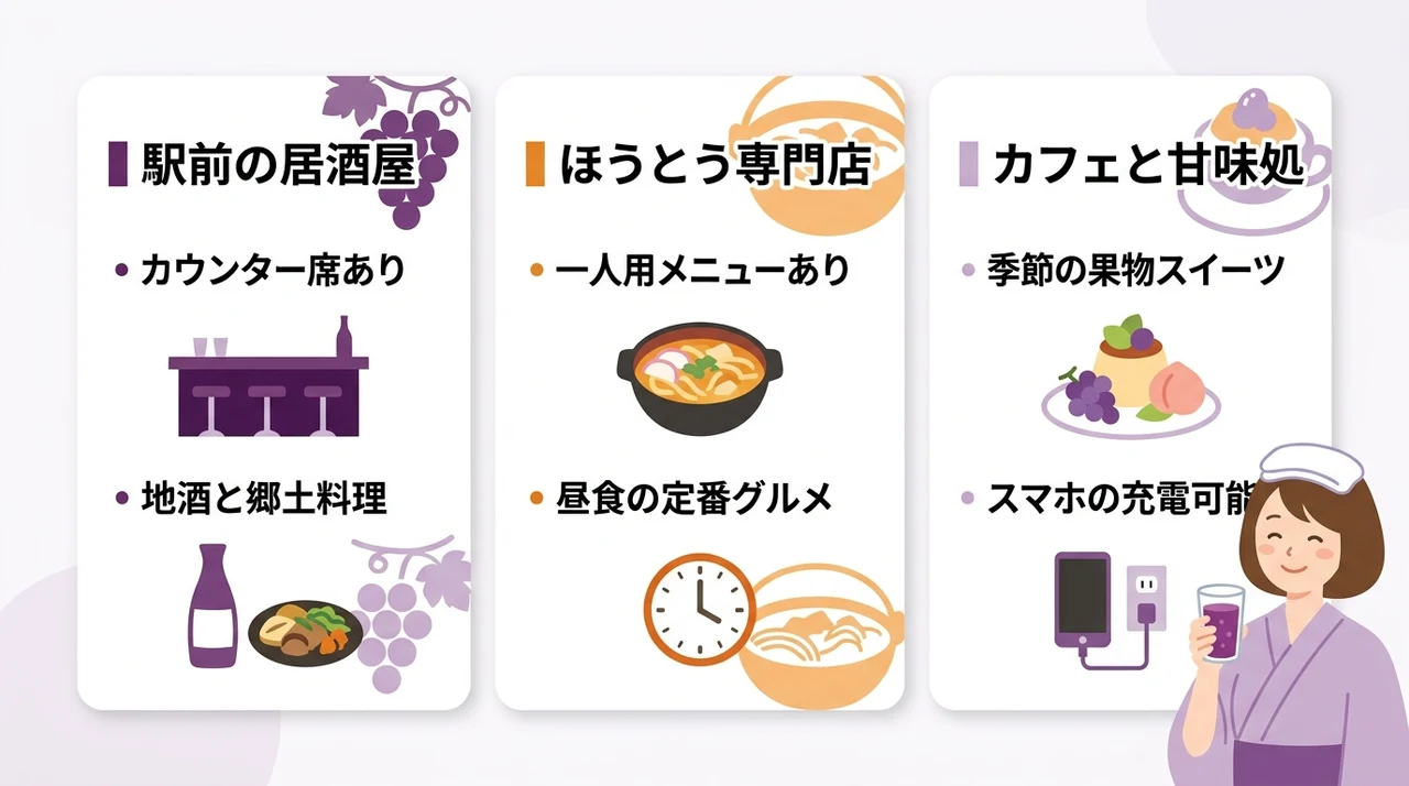 一人旅でも入りやすい地元の飲食店