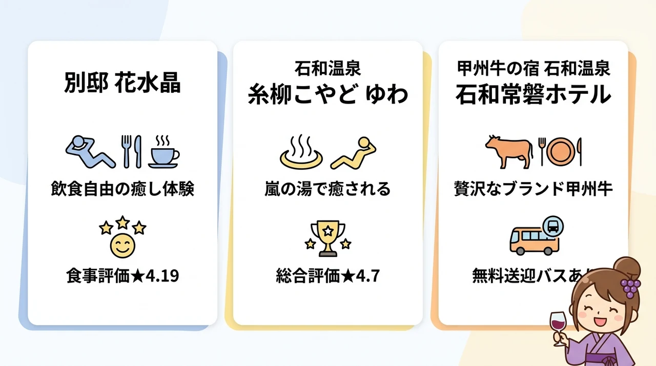 石和温泉オールインクルーシブ宿のおすすめ3選