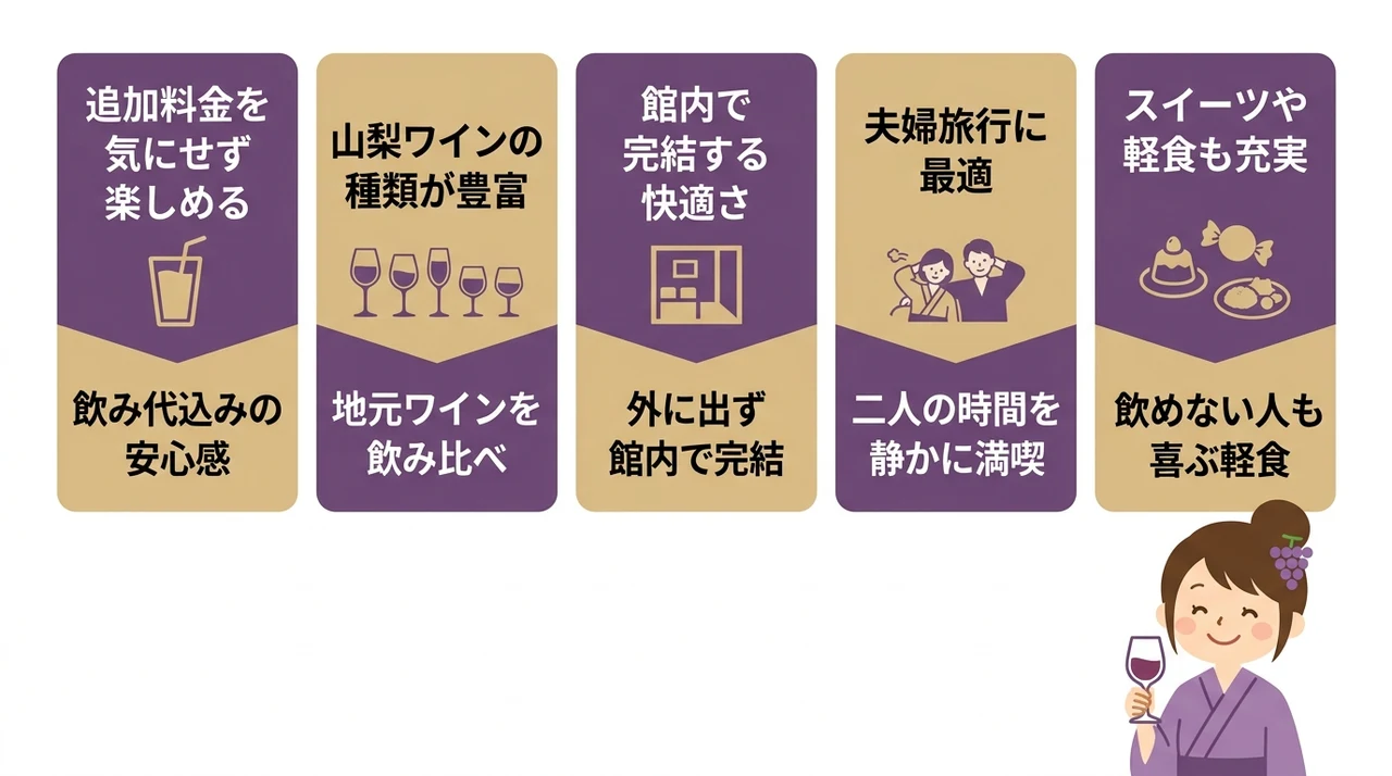 石和温泉オールインクルーシブ宿の良い口コミ