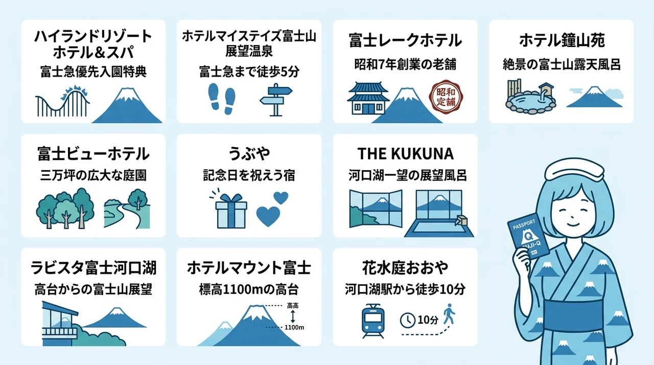 富士急ハイランド周辺ホテル温泉のおすすめ10選