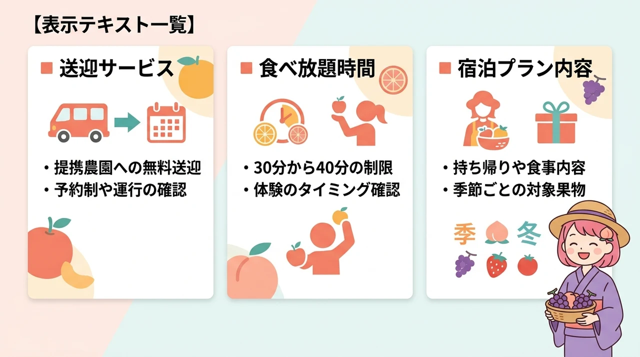 フルーツ狩り宿を選ぶ際の3つの比較ポイント
