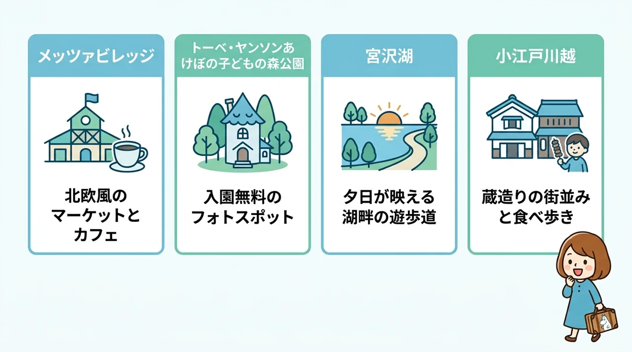 カップルにおすすめの周辺デートスポット