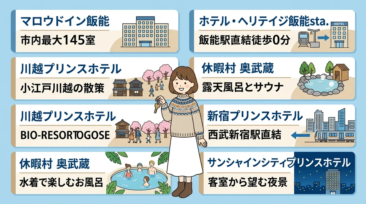 疲れを残さない周辺ホテルおすすめ7選