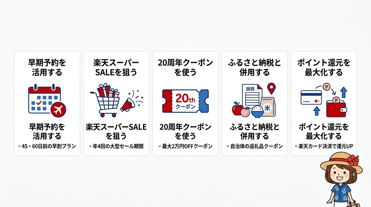 楽パック沖縄を安く予約する5つのコツ