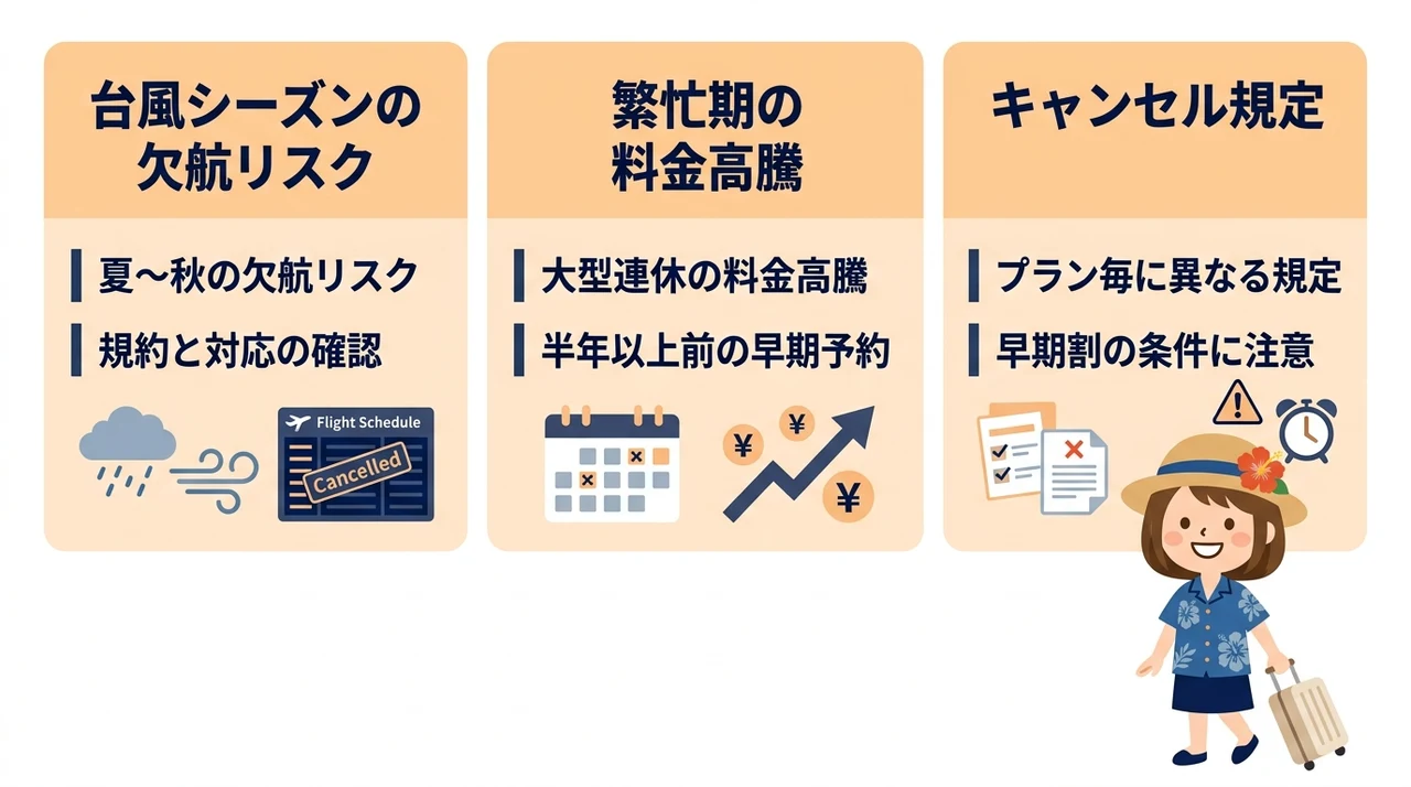 楽パック沖縄で知っておくべき注意点
