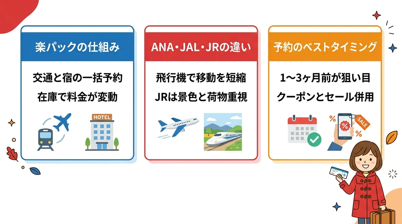 楽パックで行く北海道旅行の基本とお得な予約のコツ