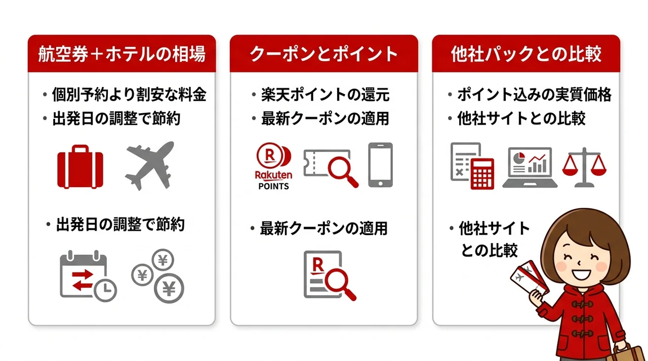 楽パックの料金相場と安く予約するための比較