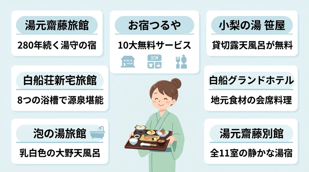 料理の評価が高い白骨温泉のおすすめ宿7選