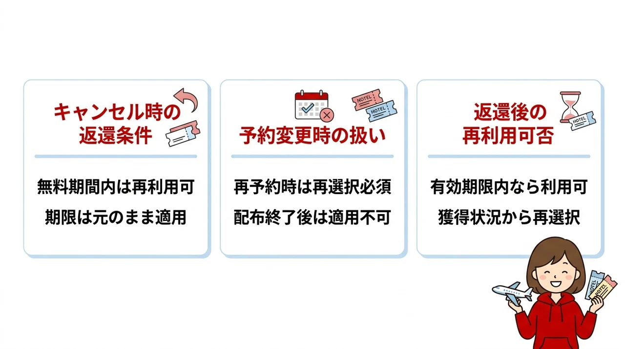楽パック予約のキャンセルとクーポン返還