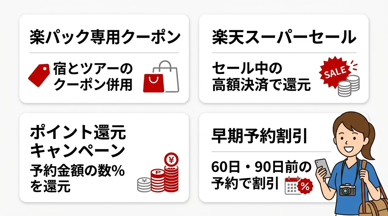 楽パック家族旅行をお得にするクーポン活用術