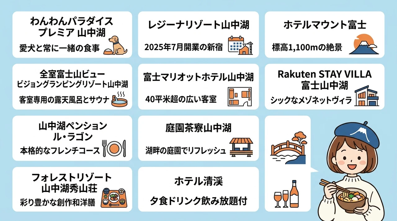 山中湖で料理が美味しい宿おすすめ10選