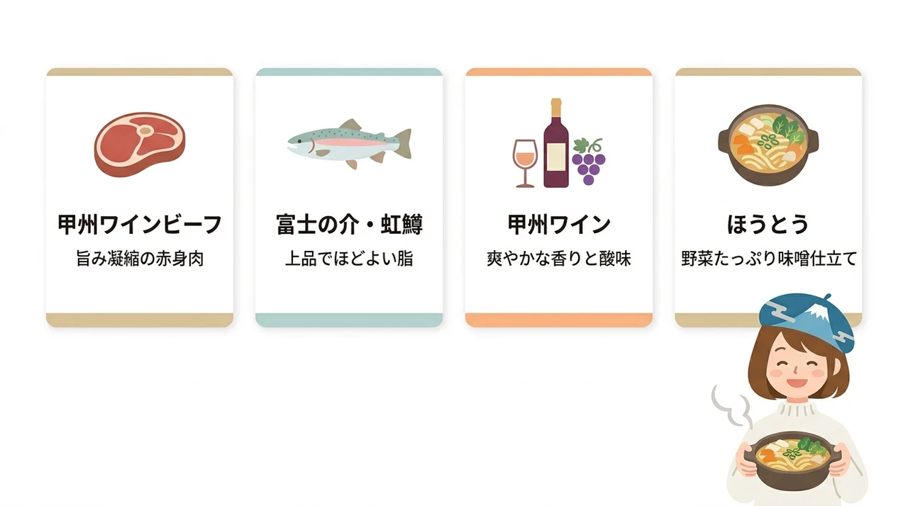山中湖の宿で味わえる山梨ブランド食材とワイン