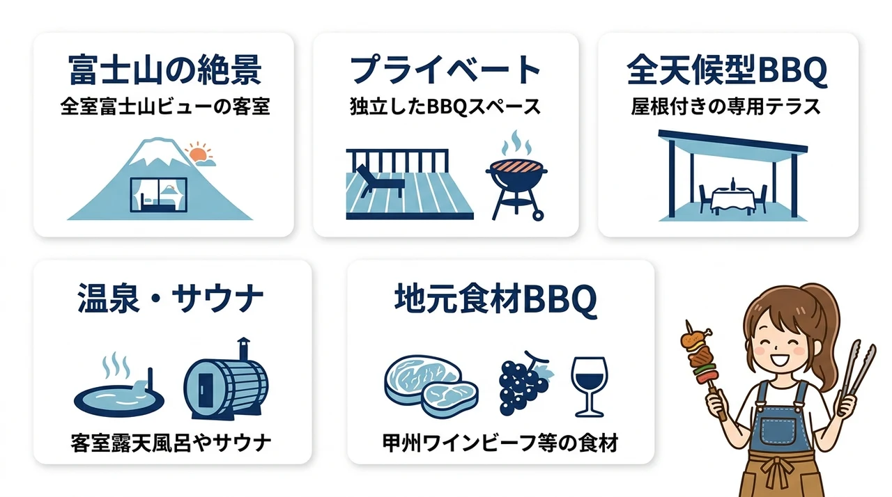 山中湖BBQ宿で楽しむ5つの魅力