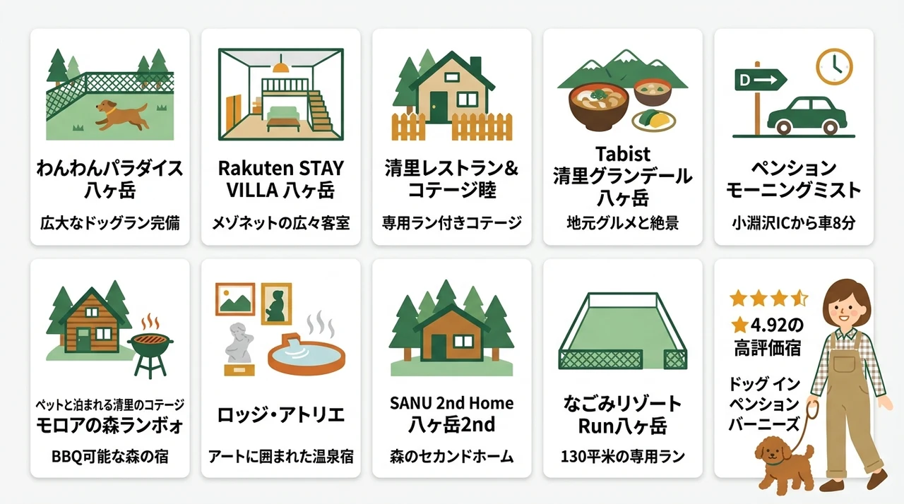 八ヶ岳小淵沢のペットと泊まれるおすすめ宿10選