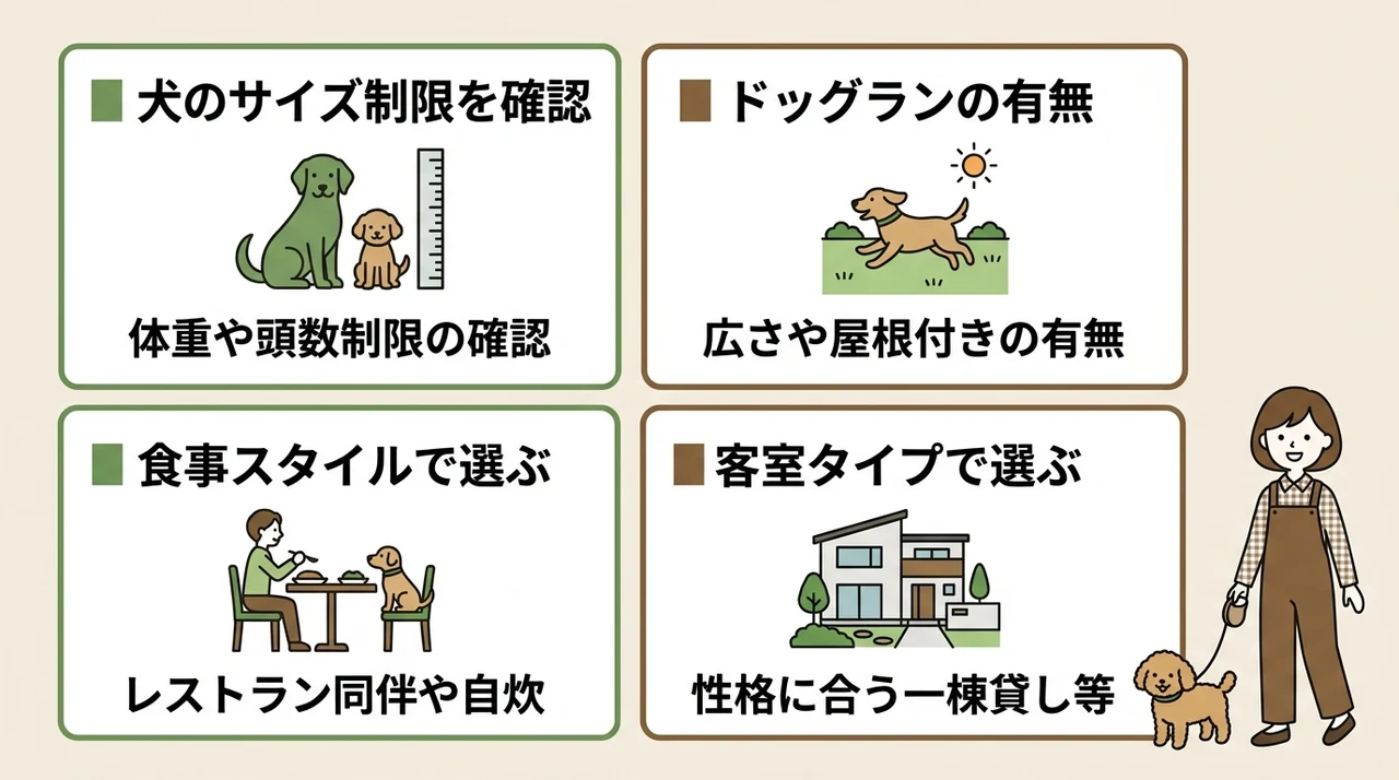 愛犬連れにおすすめの宿の選び方