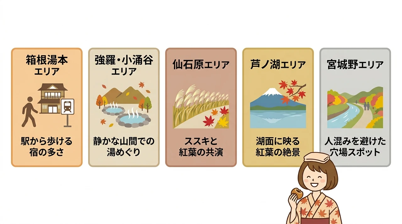 箱根の紅葉が見える宿の選び方とエリア別の特徴