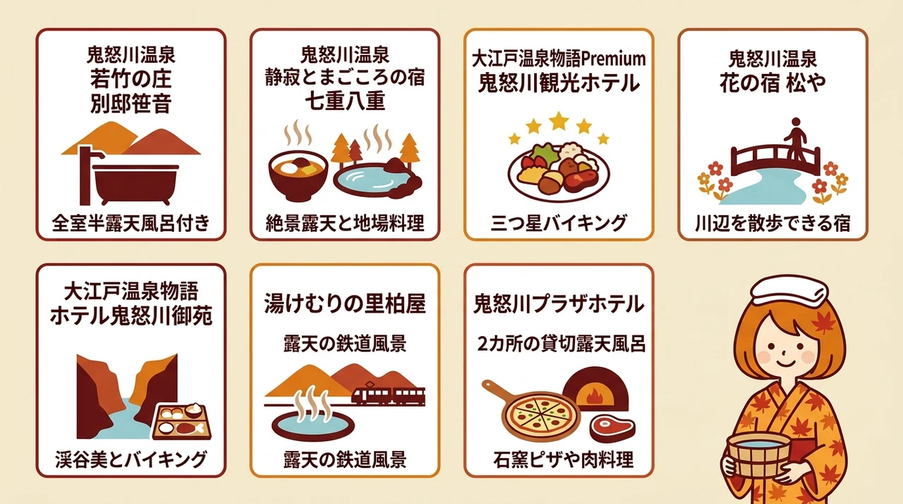 紅葉を楽しめる鬼怒川温泉のおすすめ宿8選