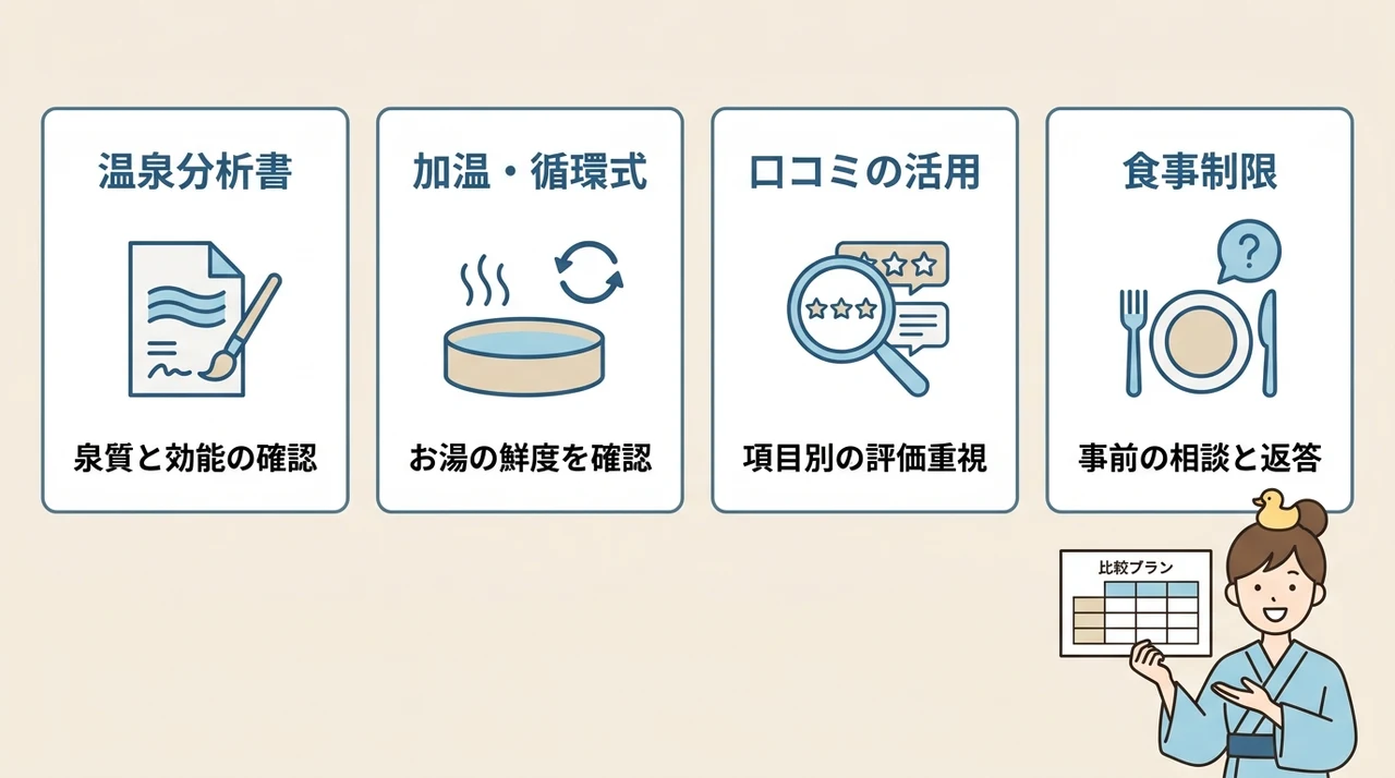 温泉宿のプラン選びで失敗しないための確認ポイント