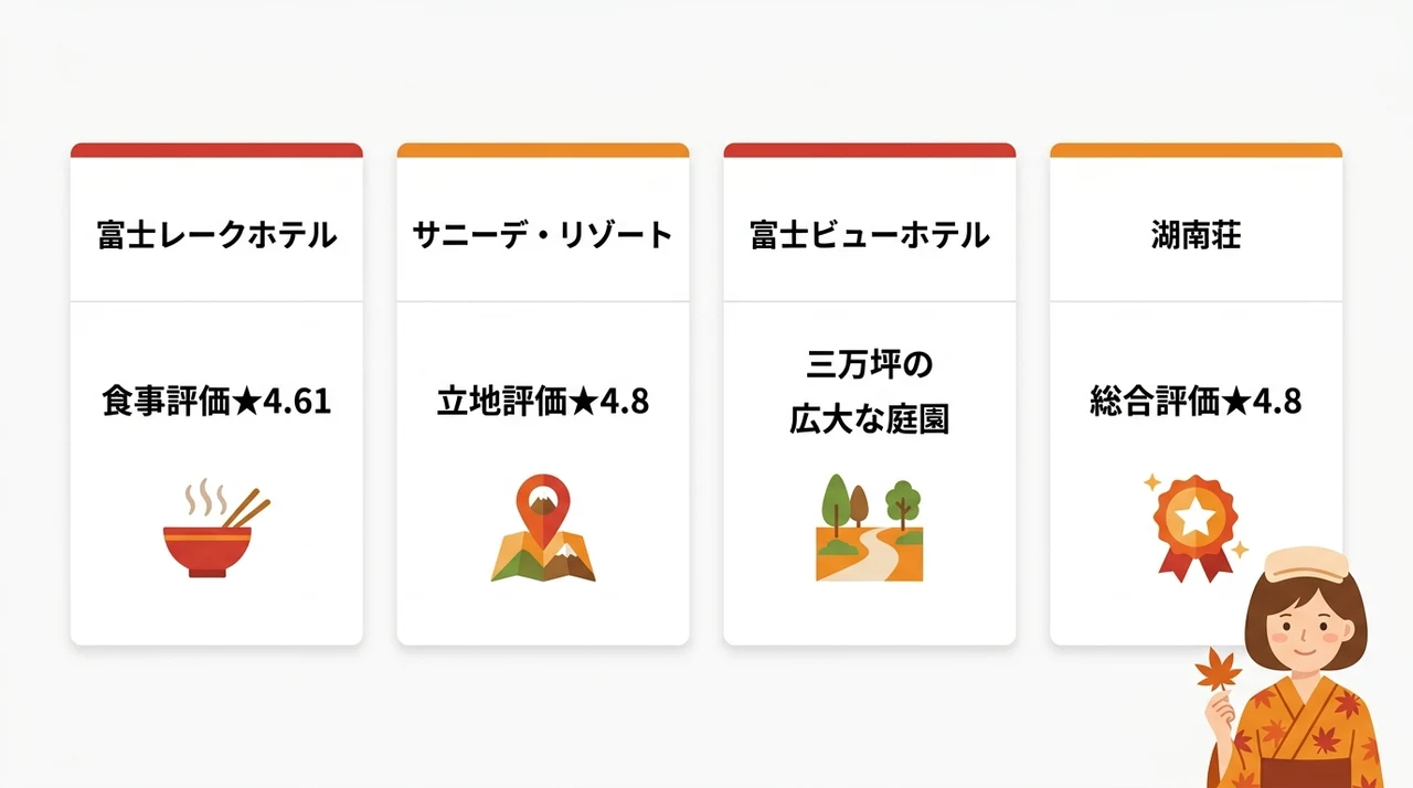 コスパ重視で選ぶ河口湖の紅葉温泉宿