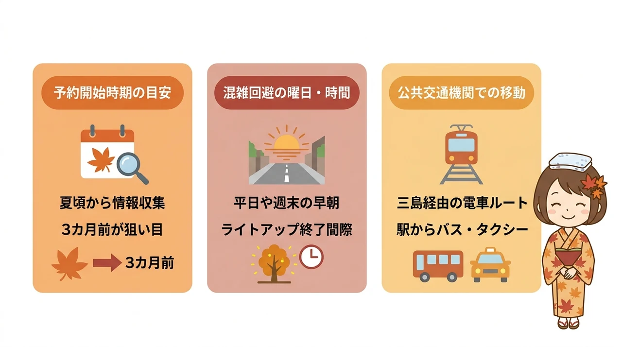 修善寺の紅葉シーズンに温泉宿を予約するコツ