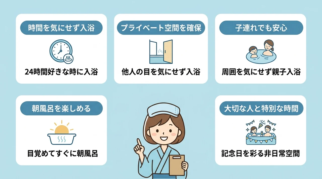 露天風呂付き客室に泊まる5つのメリット