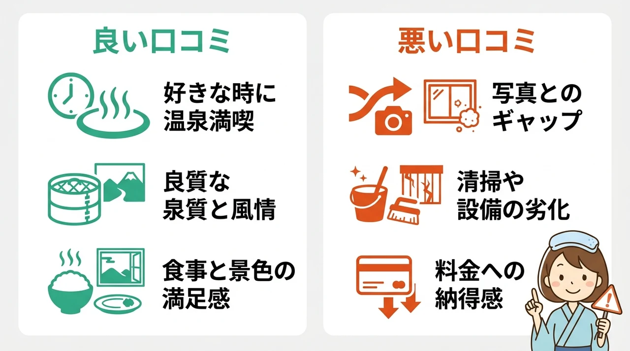 露天風呂付き客室の口コミから見る満足度の分かれ目