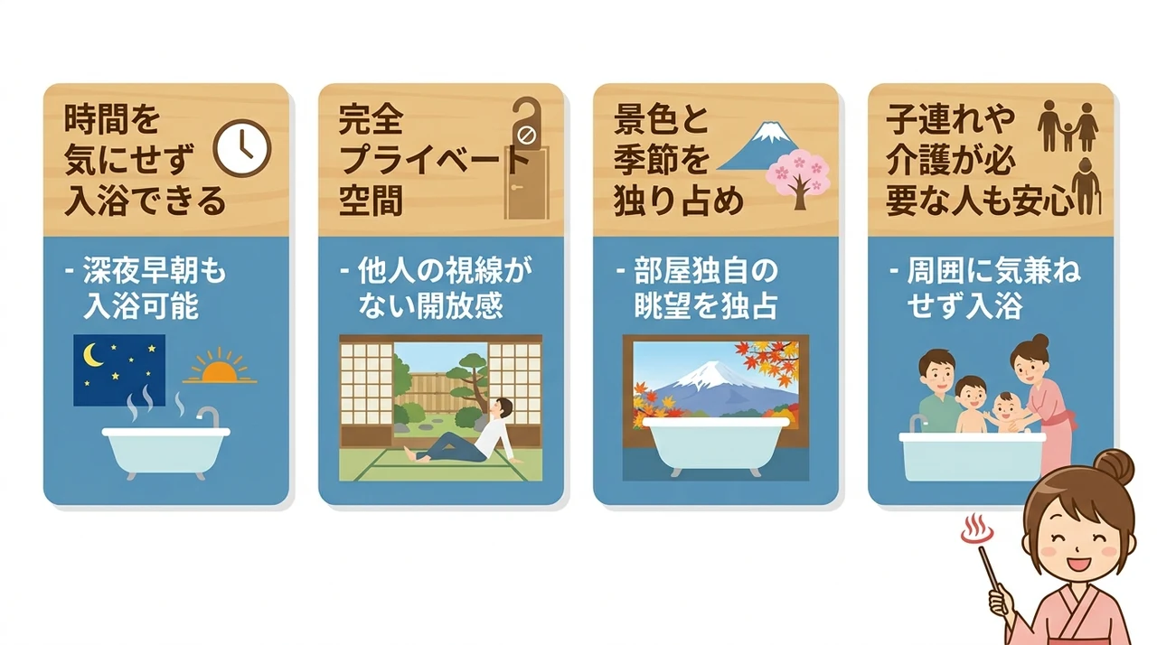 客室露天風呂で得られる4つのメリット