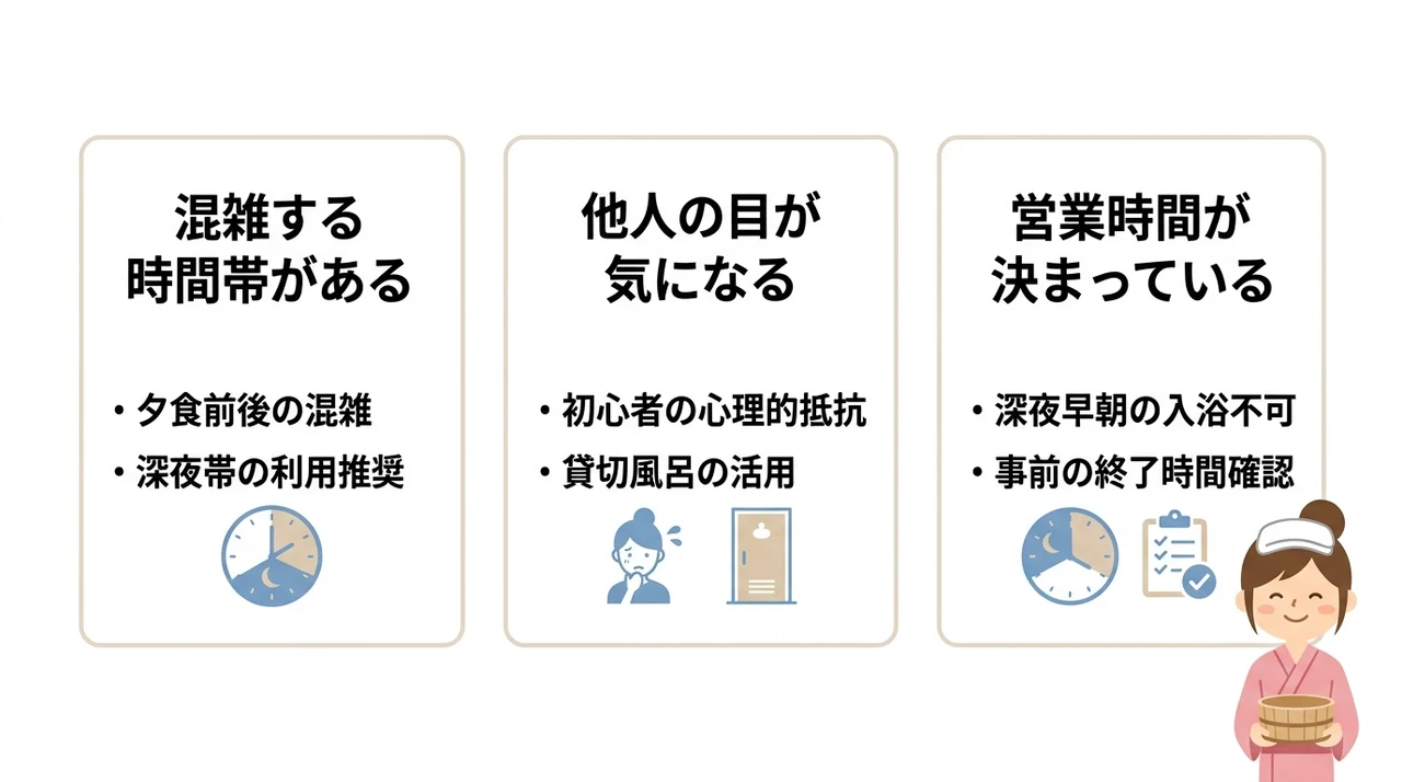 大浴場を選ぶ際の注意点