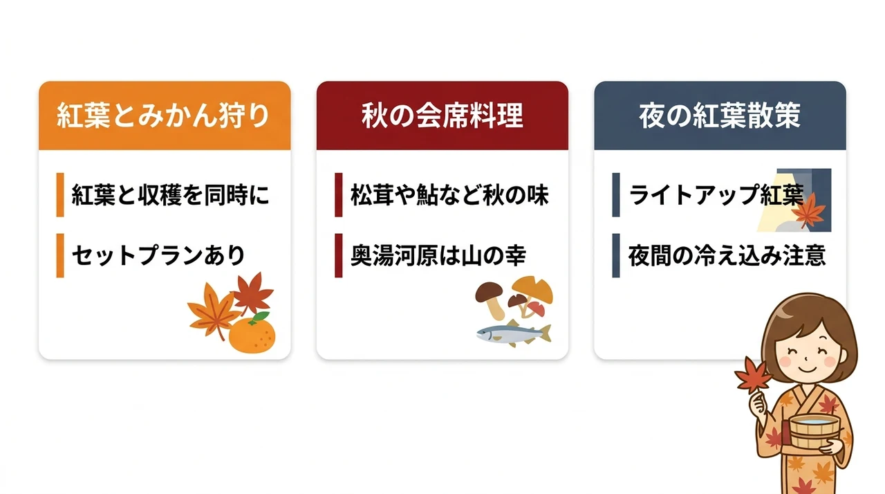 紅葉シーズンの湯河原温泉宿で味わう秋の楽しみ