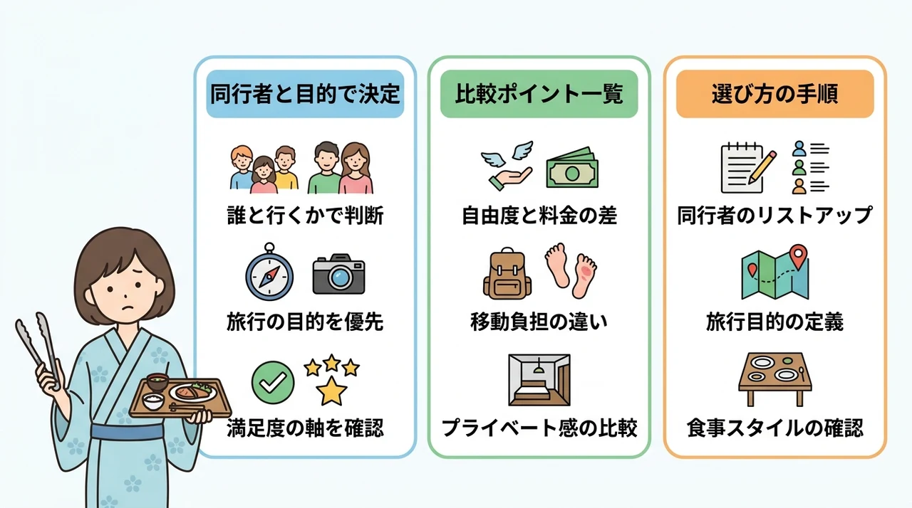 部屋食とバイキングはどっちが正解？結論と選び方の軸